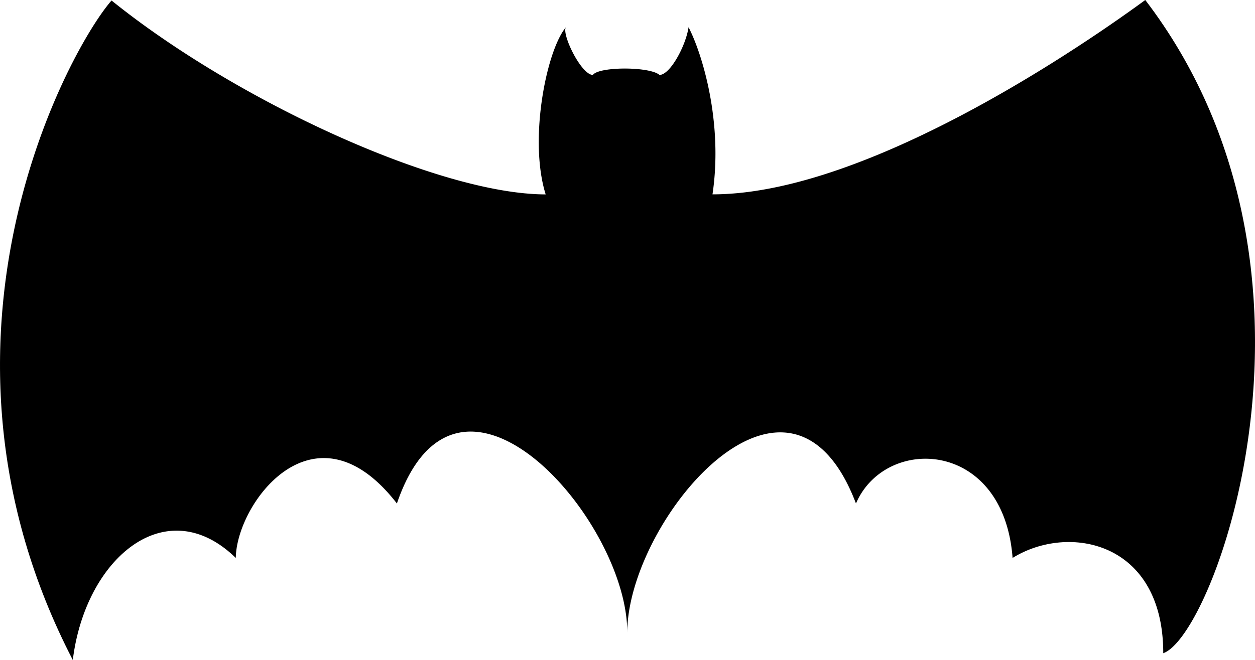 Bat With Big Wings Silhouette Contour Svg Vector Free Vectors